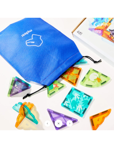 Bloques magnéticos Mideer – Dinosaurios (48 piezas)