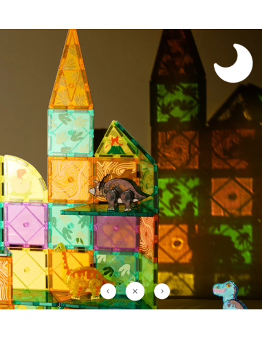 Bloques magnéticos Mideer – Dinosaurios (48 piezas)