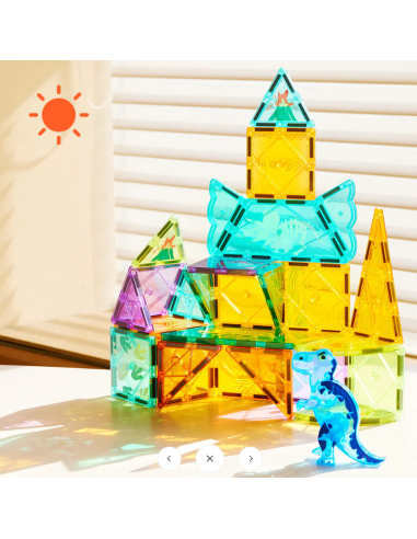 Bloques magnéticos Mideer – Dinosaurios (48 piezas)