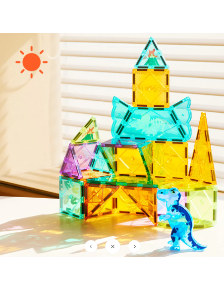 Bloques magnéticos Mideer – Dinosaurios (48 piezas)