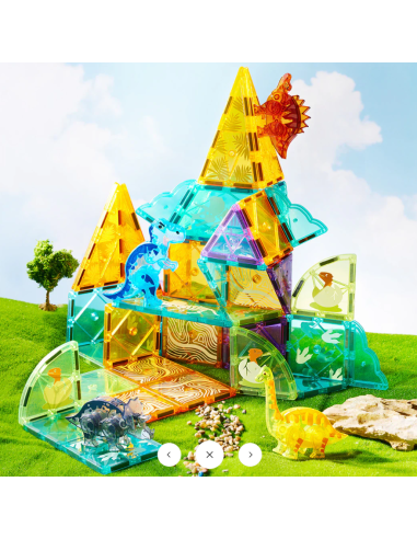 Bloques magnéticos Mideer – Dinosaurios (48 piezas)