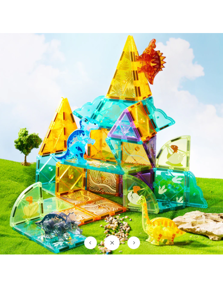 Bloques magnéticos Mideer – Dinosaurios (48 piezas)