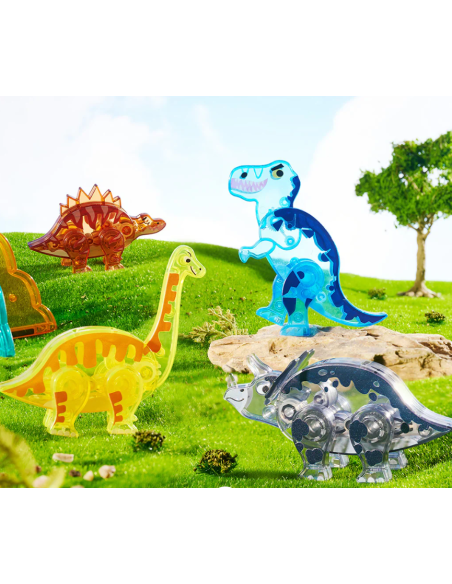 Bloques magnéticos Mideer – Dinosaurios (48 piezas)