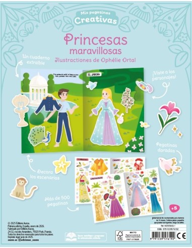 Mis 500 pegatinas creativas. Princesas maravillosas