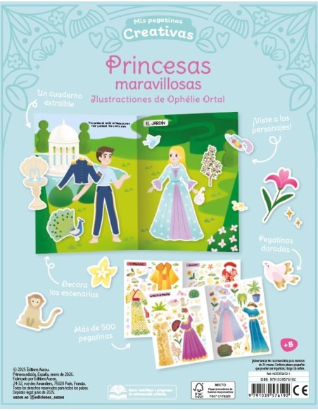 Mis 500 pegatinas creativas. Princesas maravillosas