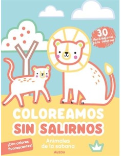Coloreamos sin salirnos. Animales de la sabana