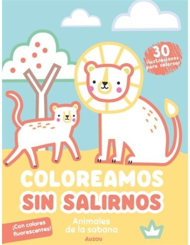 Coloreamos sin salirnos. Animales de la sabana