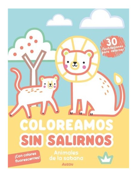 Coloreamos sin salirnos. Animales de la sabana