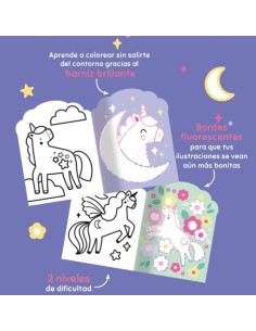 Coloreamos sin salirnos. Unicornios 2