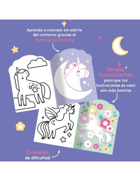 Coloreamos sin salirnos. Unicornios