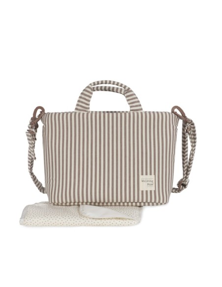 Bolso cambiador Praliné Rayas Moka