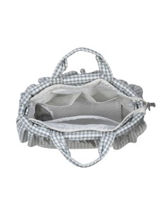 Bolso cambiador Praliné Vichy Matcha 2