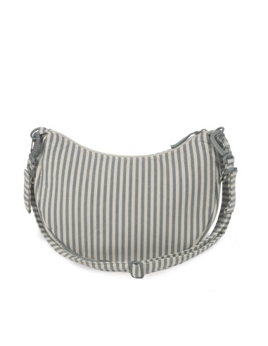 Bolso crossbody góndola Praliné Rayas Matcha