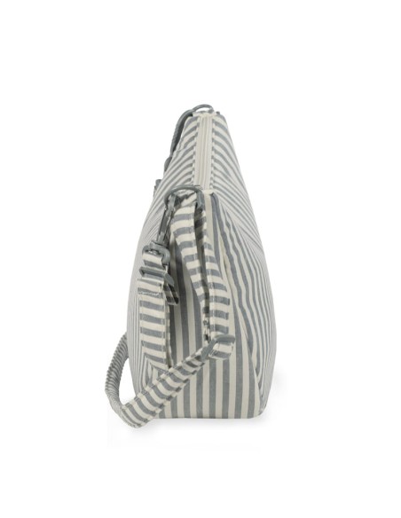 Bolso crossbody góndola Praliné Rayas Matcha