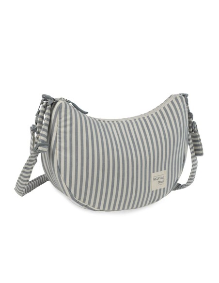 Bolso crossbody góndola Praliné Rayas Matcha