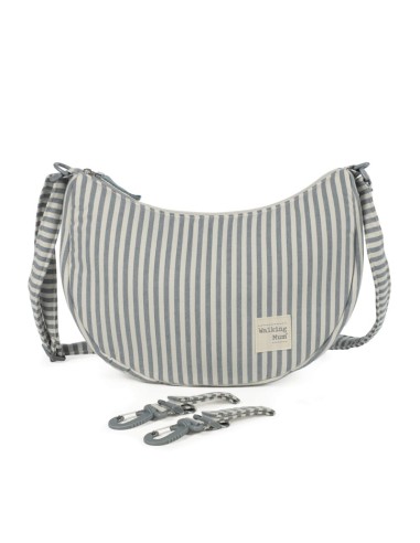 Bolso crossbody góndola Praliné Rayas Matcha