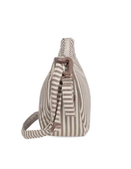 Bolso crossbody góndola Praliné Rayas Moka