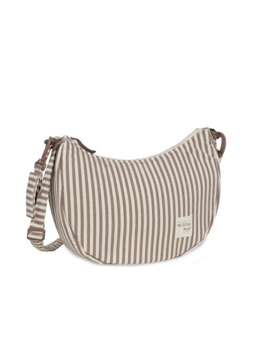 Bolso crossbody góndola Praliné Rayas Moka