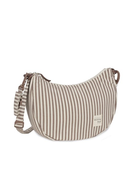 Bolso crossbody góndola Praliné Rayas Moka