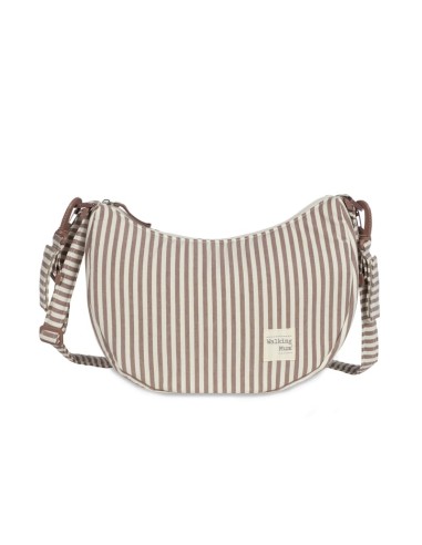 Bolso crossbody góndola Praliné Rayas Moka