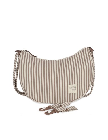 Bolso crossbody góndola Praliné Rayas Moka
