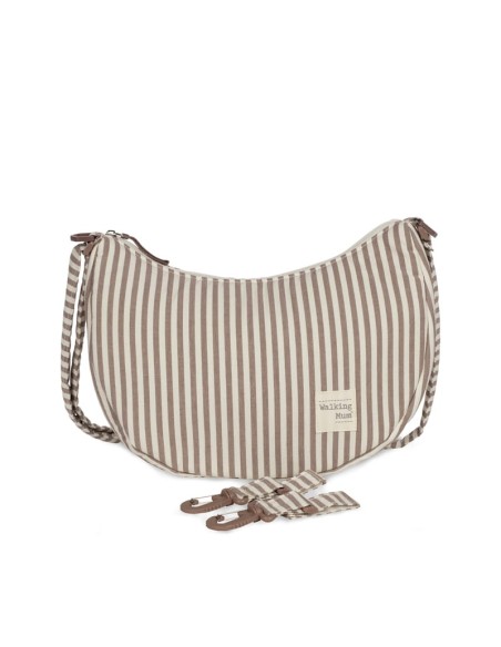 Bolso crossbody góndola Praliné Rayas Moka