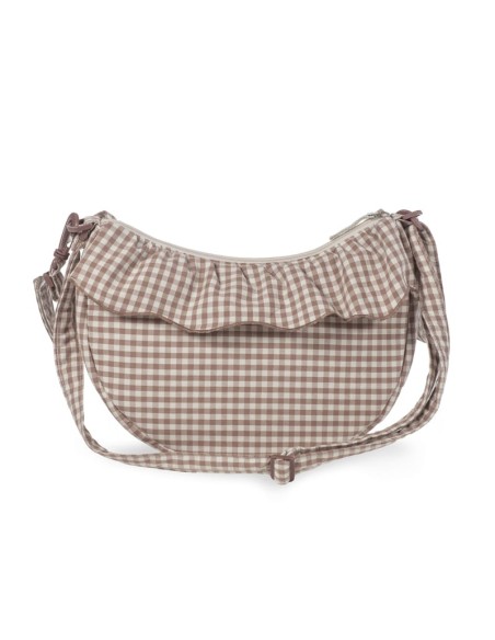 Bolso crossbody góndola Praliné Vichy Moka