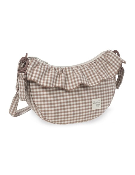 Bolso crossbody góndola Praliné Vichy Moka