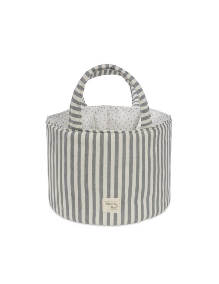 Cesta organizadora Praliné Rayas Matcha