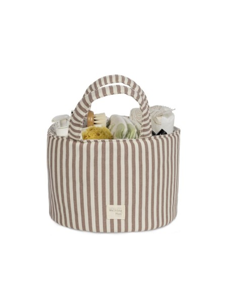 Cesta organizadora Praliné Rayas Moka