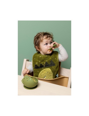 Bol con Ventosa y Cuchara de Silicona Mr. Dino