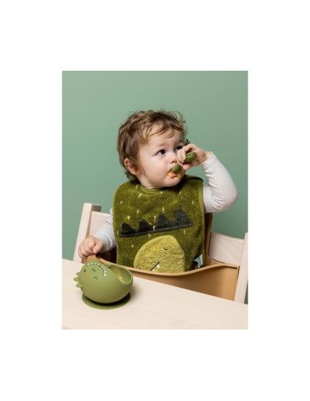 Bol con Ventosa y Cuchara de Silicona Mr. Dino