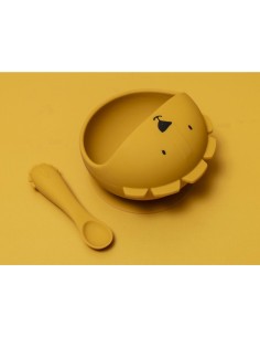 Bol con Ventosa y Cuchara de Silicona Mr. Lion 2