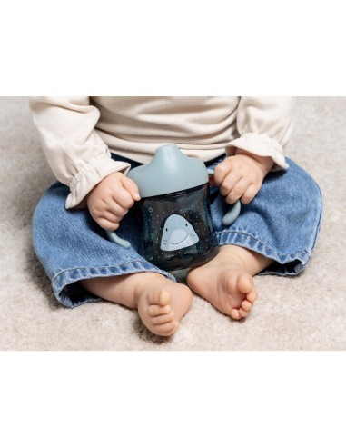 Taza con Boquilla y Asas Tritán Mr. Shark