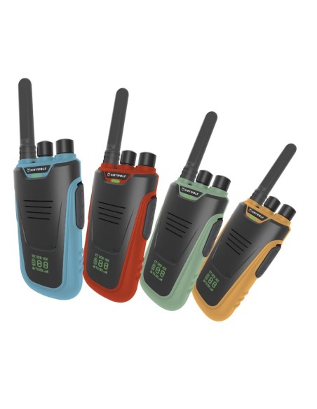 Walkie Talkies recargables Kidytalk verde y naranja - Juegaconmigo
