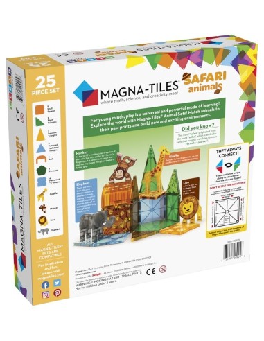 MAGNA-T Safari Animals Set 25pcs Juegaconmigo
