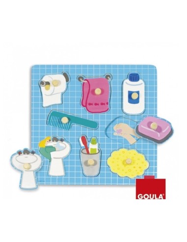 Puzzle de Madera Baño