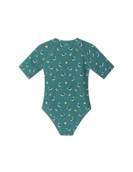 Bañador con Cremallera Whale Teal