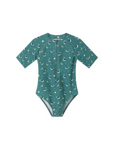 Bañador con Cremallera Whale Teal