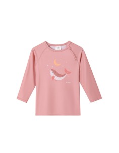 Camiseta Protección Solar Manga Larga Whale Pink