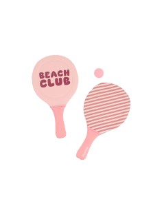 Palas de Playa Neopreno Stripes Bloom & Blush con Pelota