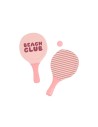 Palas de Playa Neopreno Stripes Bloom & Blush con Pelota