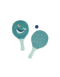 Palas de Playa Neopreno Whale Teal con Pelota