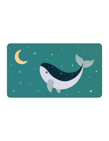 Toalla Playa Microfibra Whale Teal Personalizable