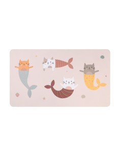 Toalla Playa Microfibra Mermaid Cats Personalizable