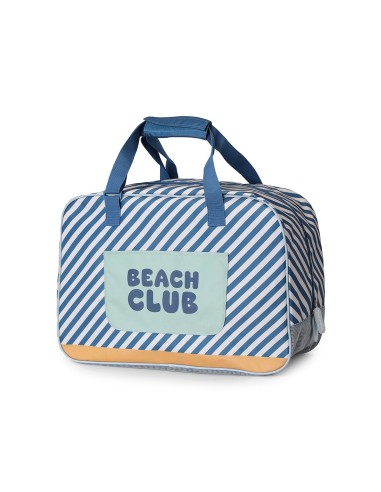 Bolso de Playa con Rejilla Stripes Blues & Beyond Personalizable