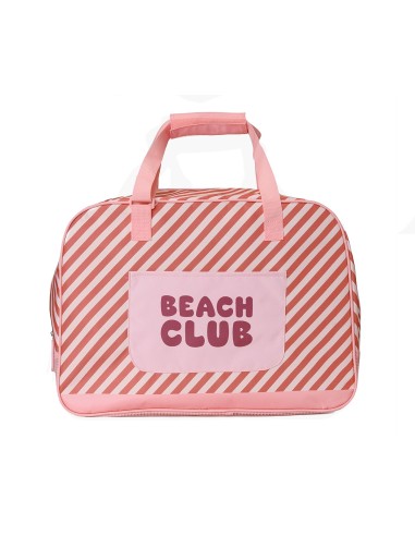 Bolso de Playa con Rejilla Stripes Bloom & Blush Personalizable