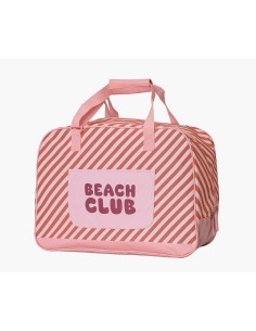 Bolso de Playa con Rejilla Stripes Bloom & Blush Personalizable 2