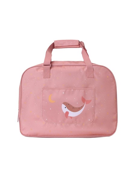 Bolso de Playa con Rejilla Whale Pink Personalizable