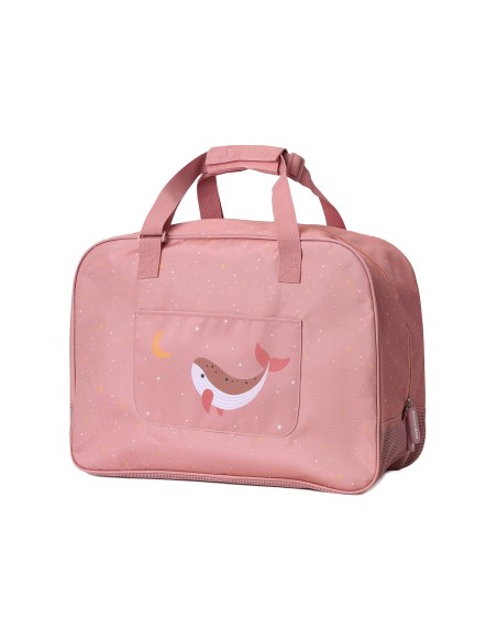 Bolso de Playa con Rejilla Whale Pink Personalizable